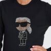 KARL LAGERFELD Czarna damska bluza Ikonik 2.0