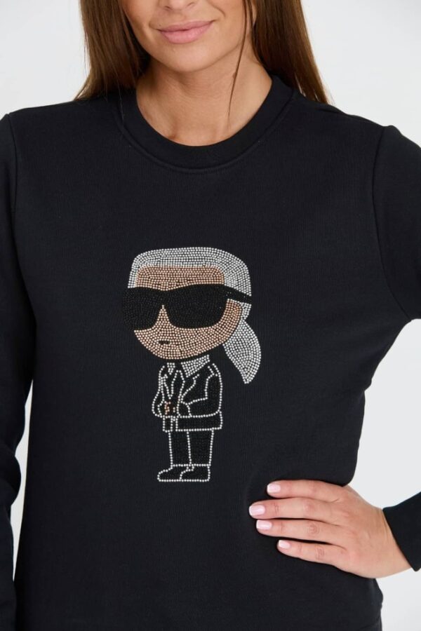 KARL LAGERFELD Czarna damska bluza Ikonik 2.0