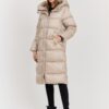 3831d27f0ce216c2d4f6c97e0a728cabbfb3fd04 HETREGO Beżowy damski puchowy płaszcz Karen Woman Quilted Coat, Rozmiar 42 EU - 46 IT