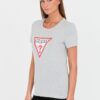 GUESS Szary damski t-shirt bawełniany Original Tee