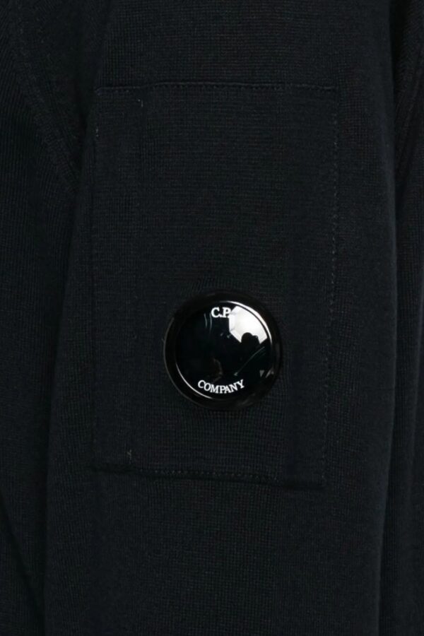 C.P. COMPANY Czarny męski cienki sweter Crew Neck