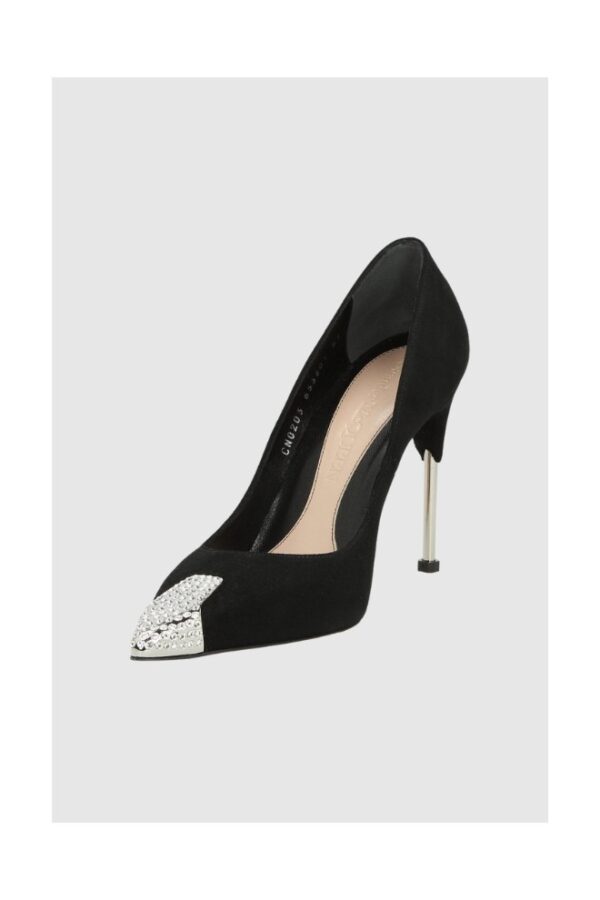 ALEXANDER MCQUEEN Czarne damskie szpilki zamszowe