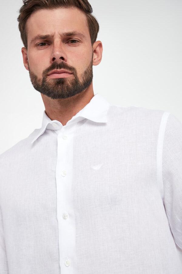 3897d8bbf87ca62ba27a1c093bbf9af06c62c157 Koszula męska lniana EMPORIO ARMANI