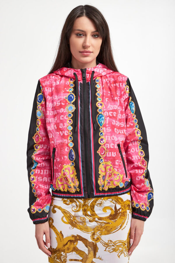 38ce8b73bb131044f06ad32f72d2feea65d4405a Kurtka damska z kapturem VERSACE JEANS COUTURE