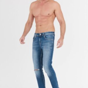 38efd838fd8dfdbb59f9bb2126ef20a9a8b2ab1a 7 FOR ALL MANKIND Niebieskie męskie jeansy SLIMMY TAPERED