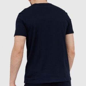 ARMANI EXCHANGE Granatowy t-shirt męski z paskiem z logo