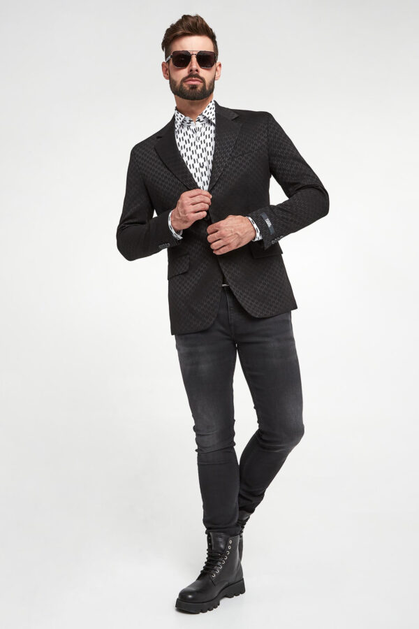 397ee9e1d5ccda54d99ac5050c71ba6b4a82a606 Marynarka męska logowana KARL LAGERFELD