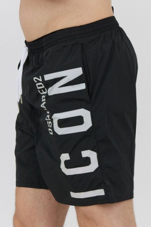 398ee9994df4927e9dccf8a3148f7d7c94388f8b DSQUARED2 Beachwear Czarne męskie szorty kąpielowe icon