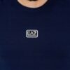 EA7 Granatowy t-shirt męski z naszywką z logo