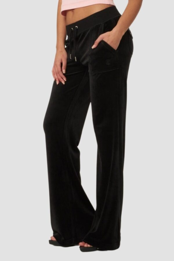 JUICY COUTURE Czarne spodnie dresowe damskie Layla Low Rise