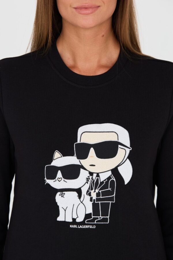 KARL LAGERFELD Czarna damska bluza Ikonik 2.0
