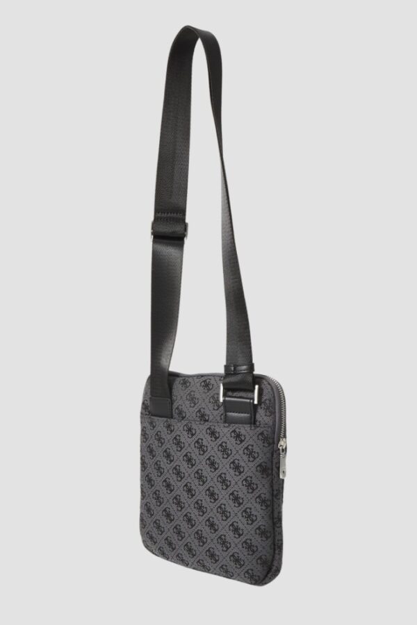 3ab50267b04f363fb41564ed54570cb4bc3ef37c GUESS Szara saszetka męska logowana Milano