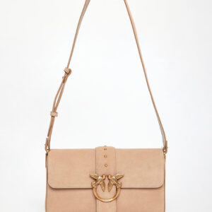 Torebka damska zamszowa skóra Love One Classic Slouchy Suede PINKO