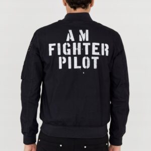 3ae44336efc89307c0145dbf99fe25cd93eafeea AERONAUTICA MILITARE Męska czarna bomberka, Rozmiar 52