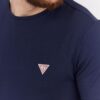 GUESS Granatowy t-shirt męski z małym logo