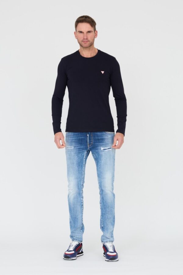 GUESS Granatowy męski longsleeve