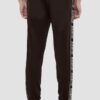 GUESS Brązowe męskie spodnie dresowe z lampasami New Arlo