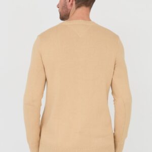 TOMMY JEANS Beżowy męski sweter
