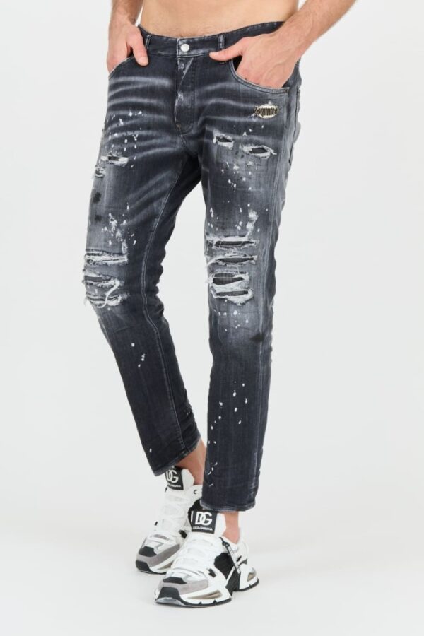 DSQUARED2 Czarne męskie jeansy Skater Jean, Rozmiar 54