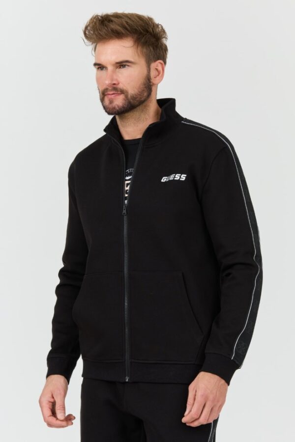 GUESS Czarna męska bluza Mickey Full Zip