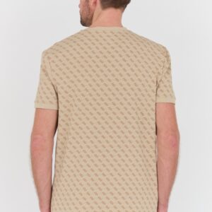 3c6d96be29591a129d3e31f416bacec8c9dd6e05 GUESS Beżowy męski t-shirt Jamey