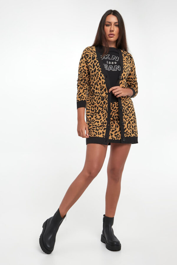 3d3ddbce347f17c8a53abd85a517d0a6cf69aca0 Kardigan damski w panterkę DKNY