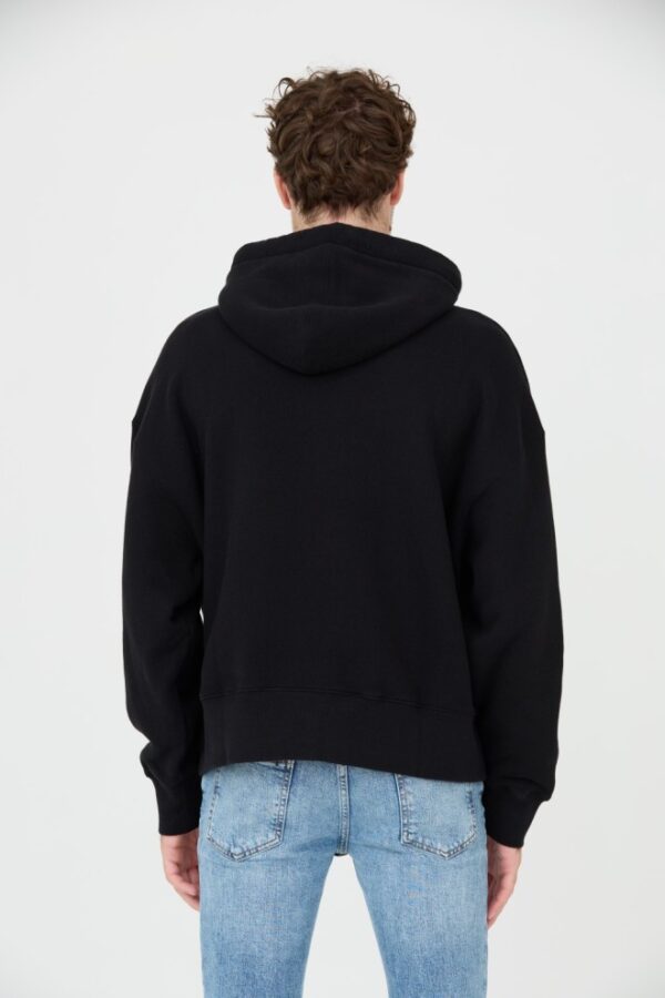 PALM ANGELS Czarna męska bluza z kapturem White Shark Hoody