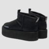 KARL LAGERFELD Czarne botki zamszowe THERMO Lo Slip On Boot