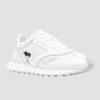 KARL LAGERFELD Białe damskie sneakersy skórzane Kapri Karl NFT Lo Lace