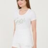 GUESS Biały damski t-shirt Script