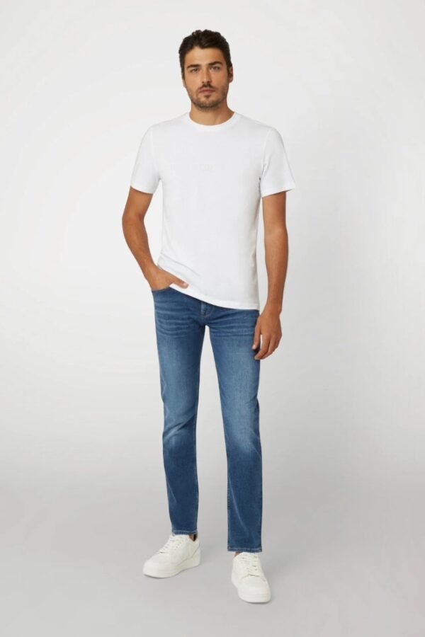 GUESS Niebieskie męskie spodnie jeansowe Finnley