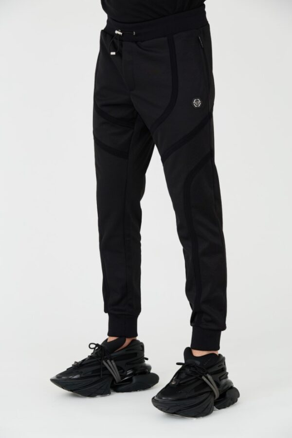 PHILIPP PLEIN Czarne męskie spodnie dresowe Jogging Trousers Basic