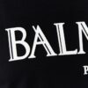 BALMAIN Czarny męski t-shirt z wypukłym gumowym logo, Rozmiar 2