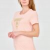 GUESS Damski t-shirt z dużym zdobionym logo