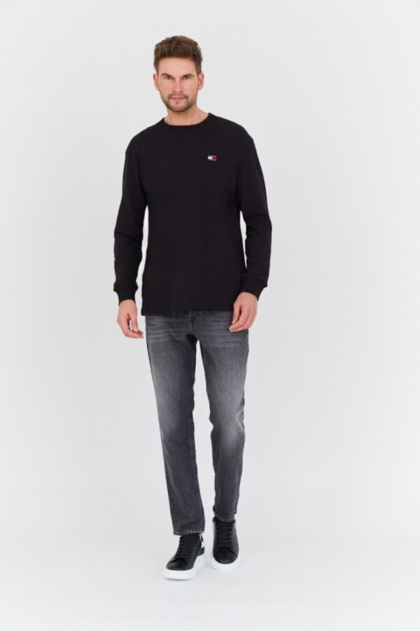 TOMMY JEANS Czarny męski longsleeve