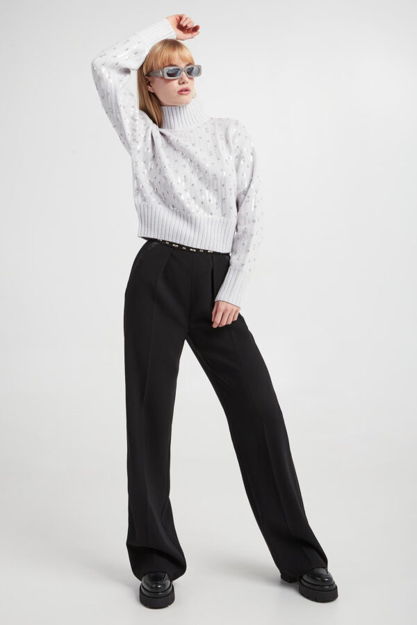 Sweter damski z cekinami PATRIZIA PEPE