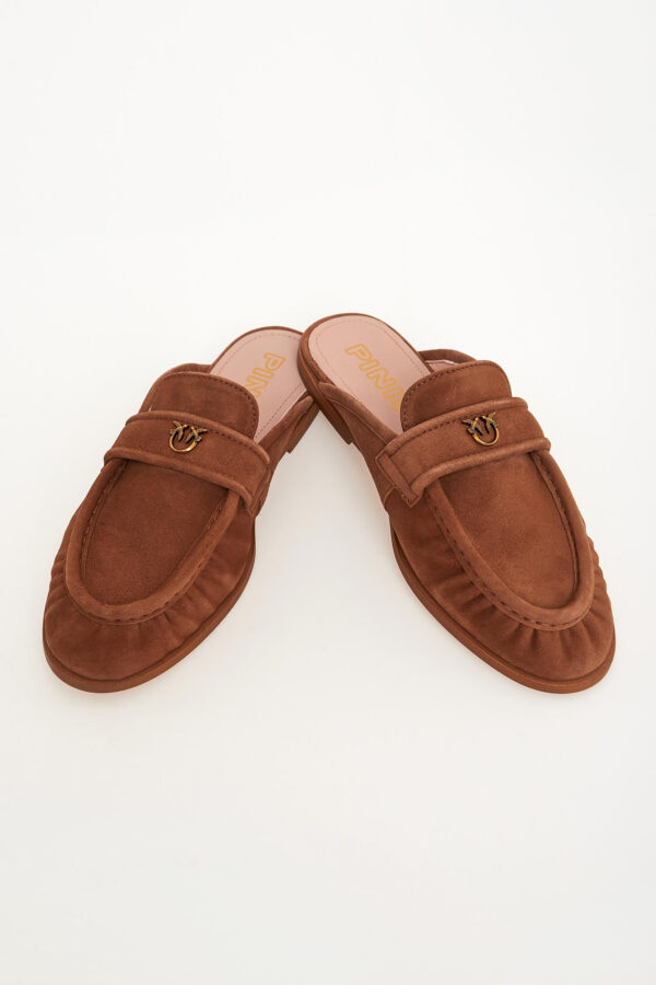 41323149d6048353347341f601433314764ba799 Klapki damskie zamszowe PINKO