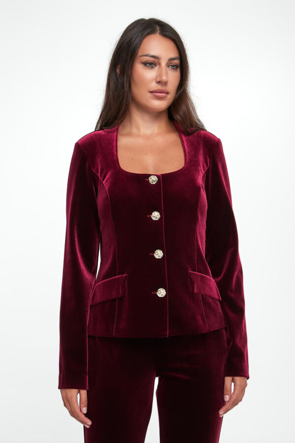 414b56e0d3c31cdc02f925fc081096a96503dc1b Żakiet damski welurowy JOSEPH RIBKOFF