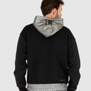 LA MARTINA Czarna bluza męska z kapturem