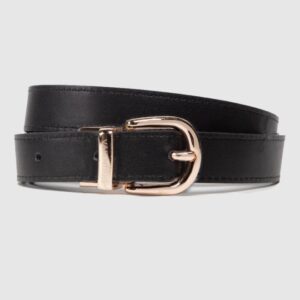 VALENTINO Czarny dwustronny pasek damski