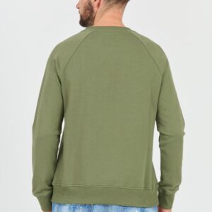 BALMAIN Zielona męska bluza Flock&foil Sweatshirt