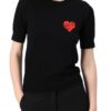 KARL LAGERFELD Czarny sweter damski Hearts Knit Top