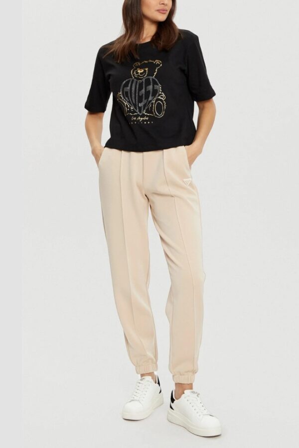 GUESS Czarny t-shirt damski Bear Boxy