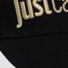 JUST CAVALLI Czarna damska czapka Logo Embroidery 3d Up