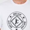 JUST CAVALLI Biały męski t-shirt Fiche