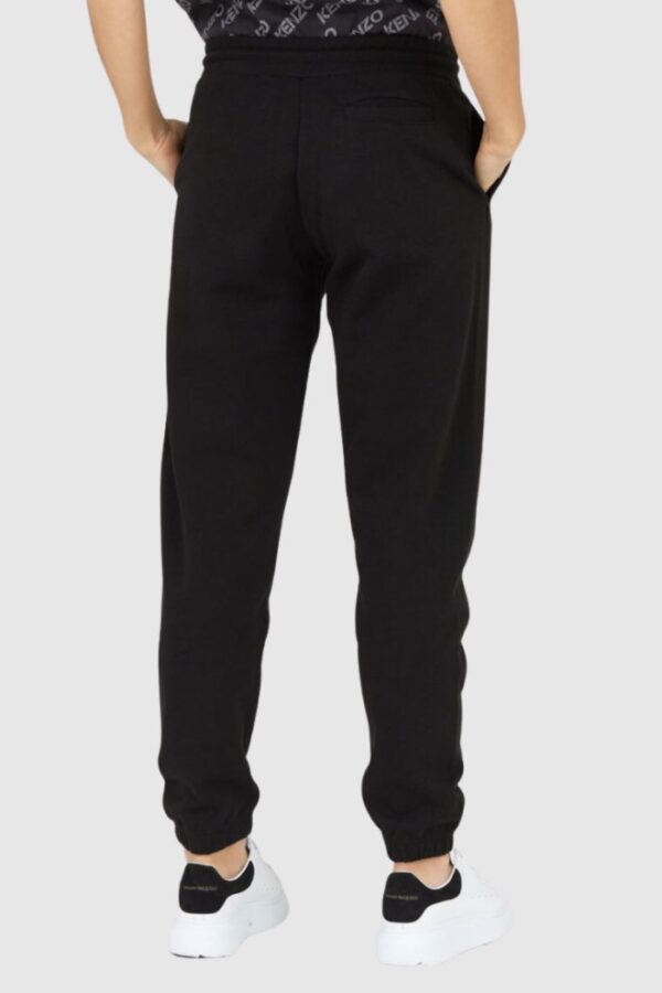 KENZO Czarne spodnie dresowe damskie z kwiatkiem