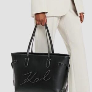 443e379e3dabb72305ac7df8aa44aa6a41dd6b84 KARL LAGERFELD Czarna shopperka Klxav Mirum Tote