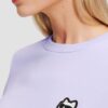 KARL LAGERFELD Lawendowa damska bluza Ikonik 2.0