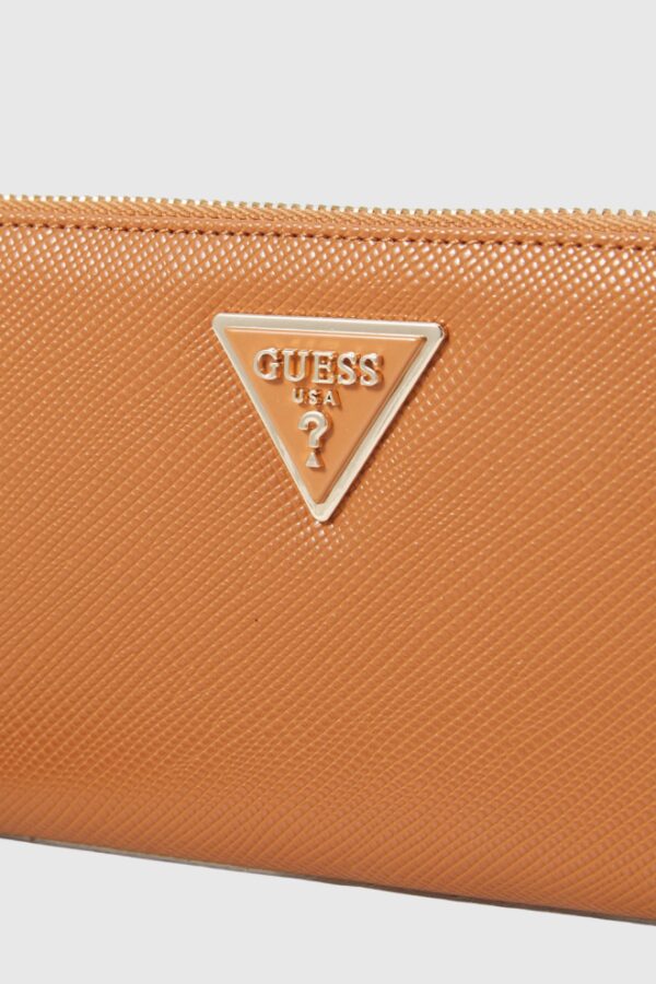 GUESS Brązowy duży portfel damski Laure