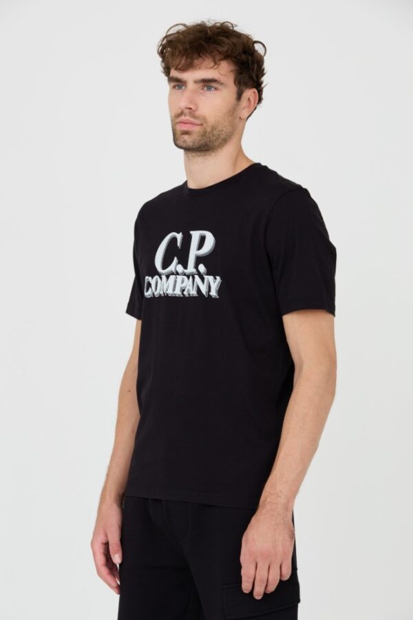 C.P. COMPANY Czarny męski t-shirt Short Sleeve